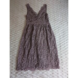 ASTR the Label Lace Midi Dress V-Neck Sleeveless Mauve Purple Size M